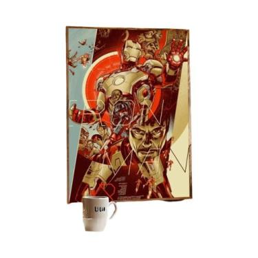 Imagem de Arte De Parede Em HD Do Homem De Ferro M-Marvel, Pôsteres Retro Adesiv