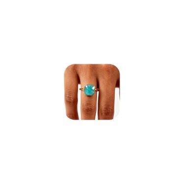 Imagem de Uunuuo Anéis de turquesa para mulheres, anéis ocidentais, quadrados, turquesa, joias modernas, presentes de concerto country, Large, Zinco, Sem pedra preciosa