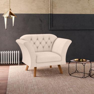 Imagem de Poltrona Decorativa Roseira Linha Bege