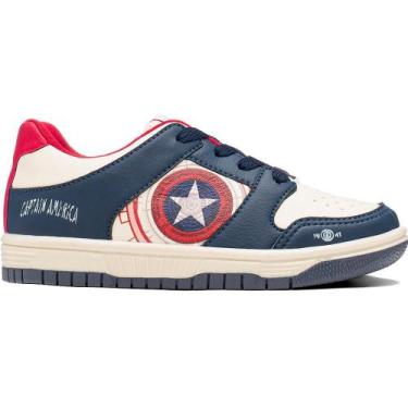 Imagem de Tenis disney capitao america ref mca01kr menino, Branco, Marinho, 31