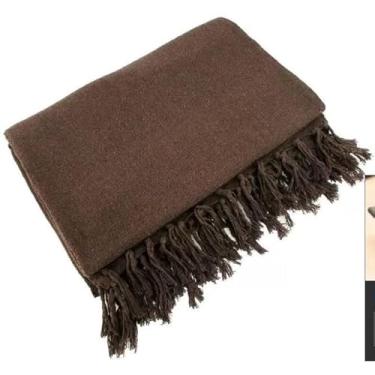 Imagem de Manta Para Sofá 220x150cm Protetora de Algodão para Decoração – Toque Aconchegante e Elegante para Sua Casa (Marrom)