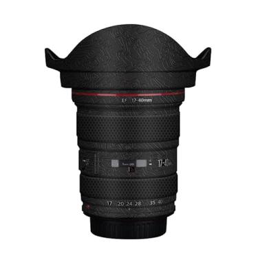 Imagem de Adesivo para câmera EF 17-40 4 com tampa de lente antiarranhões para Canon EF 17-40 mm F4 Adesivo de película protetora (contorno preto brilhante)