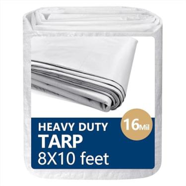 Imagem de WAWINY Lona impermeável engrossada de 2,8 x 3,5 m, armadilha resistente de 16 mm, capa de lona para acampamento, abrigo de chuva de emergência, proteção de equipamentos ao ar livre, resistente a UV