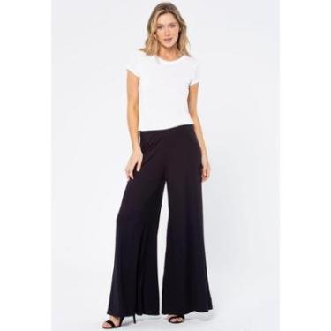 Imagem de Calça Pantalona Granja Malha Preta - G - Veste do 44 ao 46-Feminino