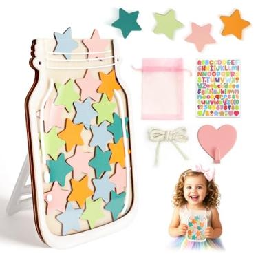 Imagem de Potes magnéticos de recompensa para crianças - Pote de recompensa Star Tokens para sala de aula, sistema de recompensa, tabela de comportamento para crianças em casa, treinamento de penico