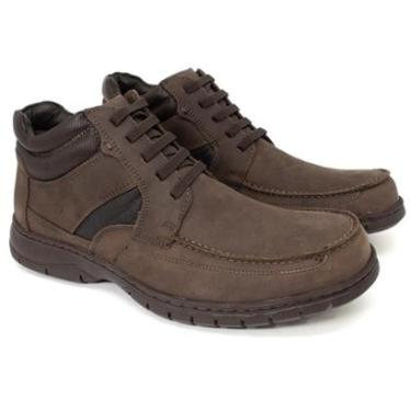 Imagem de Bota Masculina Anatomic Gel 360º Plus Couro Legítimo Nobuck com Cadarço Elástico Palmilha Macia 7976-Masculino