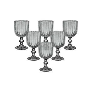 Imagem de Conjunto de Taças L`Hermitage Cameratta 365ml em Cristal Ecológico Cinza - 6 Peças