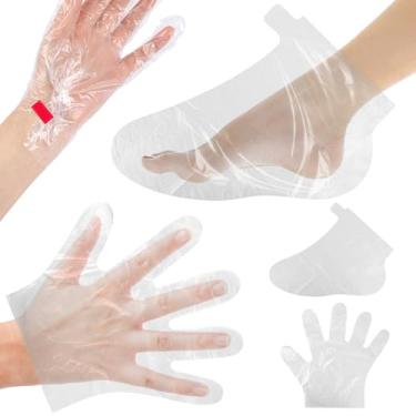 Imagem de 200 peças de forros de cera de parafina para mãos e pés - Sacos plásticos descartáveis para terapia de cera térmica, SPA e mais