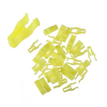 Imagem de A ABSOPRO Painel de painel de painel de painel de acabamento interno moldura lateral da porta retentor de plástico clipe de fixação para Toyota para Lexus - Pacote com 30 itens amarelos de