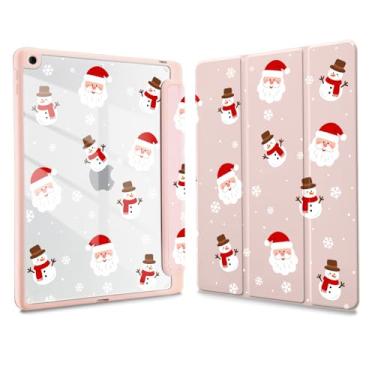 Imagem de Joyland Capa de Natal para iPad 10ª geração 27.7 cm 2022/iPad (A16) 11ª geração 11 polegadas 2025, suporte de lápis embutido com capa à prova de choque, capa traseira transparente transparente
