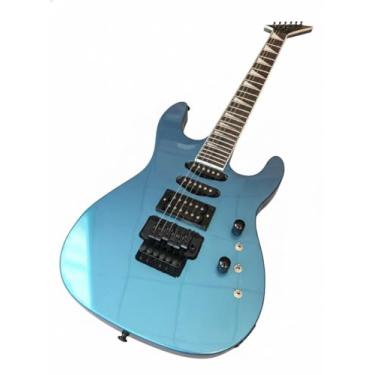 Imagem de Electric Guitar Set Neck Construction - High Gloss 6 String Solid Body Dual Humbuckers(Blue)