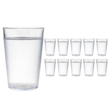 Imagem de Kit com 10 Copos de Policarbonato Inquebráveis 250ml BPA Free Anti Impacto Reutilizável(10 Copos)