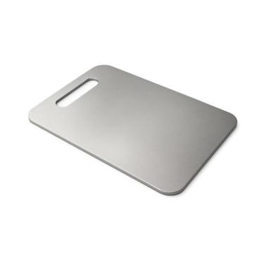 Imagem de Tábua de Aço Inox Antibacteriana, Durável para Cozinha e Preparo de Alimentos