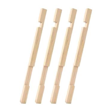 Imagem de KAIYUEMAOYI Conjunto de 4 Redutores de Entrada de Colmeia de Madeira, Protetores de Entrada de Colmeia de Madeira, Duas Aberturas de Tamanhos Diferentes, Acessóri