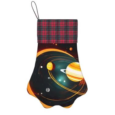 Imagem de Sistema Solar Júpiter Saturno Impressão Meias de Natal Animais de Estimação Decoração de Natal Cães Gatos Árvore Decoração Doce Presente Conveniente