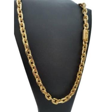 Imagem de kit cordão e pulseira elo cadeado 7mm 18k - Prosperity Sucess