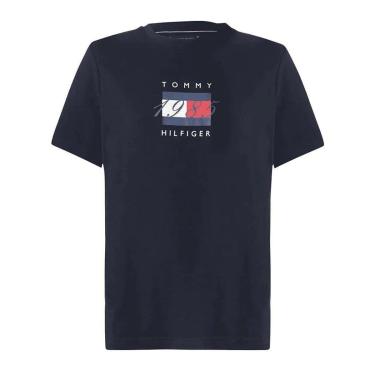 Imagem de Camiseta Tommy Hilfiger Linear Flag Graphic Tee Branco-Masculino
