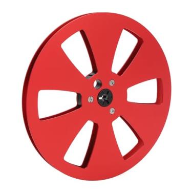 Imagem de Generic Carretel de Absorção Vazio de 1/4 7 Polegadas, Desempenho Estável de Ajuste Universal Melhora a Qualidade do Som Carretel de Fita Vazio Em Liga de Alumínio para Revox Studer (Vermelho Preto)