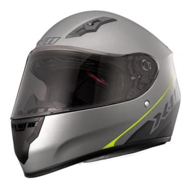 Imagem de Capacete X11 Trust Solides para Moto Integral Fechado - Prata - 58