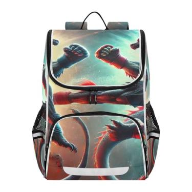 Imagem de Joisal Dragon Battle Fight Girls Backpack for Kids Student Back to School Bag Custom Unicorn Bookbag Elementary Funny Backpacks Boys