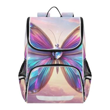 Imagem de Joisal Backpack for Boys Magical Butterfly Neon Glow Kids Girls' Backpack Student Back to School Bag Custom Elementary Book Bag Unicorn