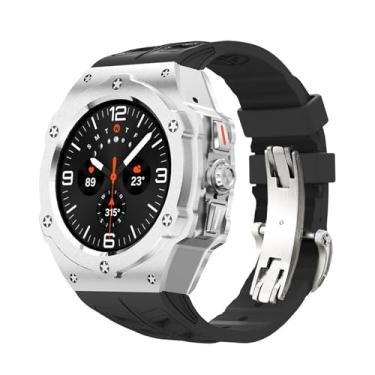 Imagem de EZZON Kit de modificação de liga para Samsung Galaxy Watch 7 Ultra 47 mm, capa de metal para Galaxy Watch 7 Ultra Fluororubber Strap Diy Mod Kit Pulseiras de relógio, Watch 7 Ultra, Ágata