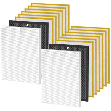 Imagem de Luripid Substituição de filtro HR900, compatível com purificador de ar Winix HR900, peça de substituição 1712-0093-00 filtro T e filtro U 1712-0094-00, 2 H13 HEPA + 2 filtros de carvão ativado + 12