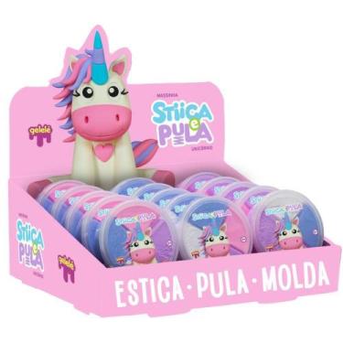 Imagem de Massa para Modelar Criativa Stica e Pula Unicórnio 4 Cores (display co