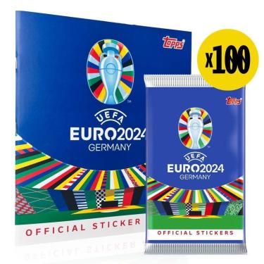 Imagem de Kit Oficial UEFA Euro 2024 - Albúm Capa Cartão + 100 Envelopes = 600 Figurinhas-Unissex