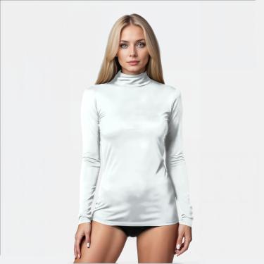 Imagem de Camiseta Térmica Proteção UV Feminina Gola Alta Manga Longa Cor:;Tamanho:PP;Gênero:Feminino-Feminino