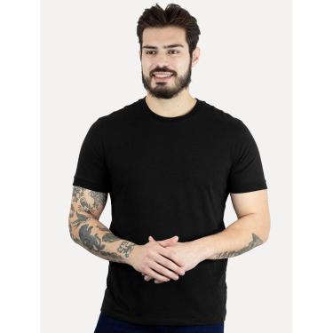 Imagem de Camiseta Calvin Klein Masculina Malhão Com Punhos Preta-Masculino