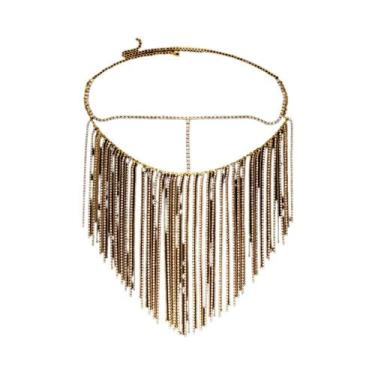 Imagem de Joias De Cabelo Com Franjas De Strass Para Mulheres, Decorações Elegan
