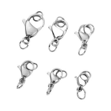 Imagem de Fechos De Lagosta Em Aço Inoxidável E Argolas De Conexão (30 Peças) Pa