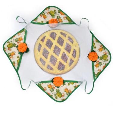 Imagem de Cobre Alimento Protetor Mosquiteiro Renda Filó Tule 75cmx75cm Elegante