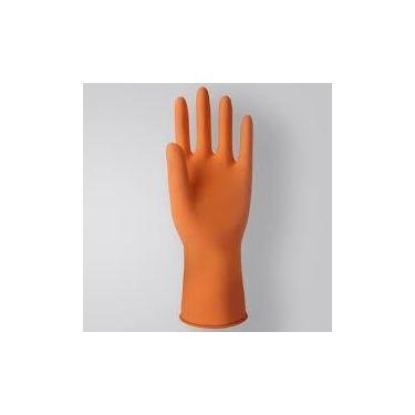 Imagem de Luva Latex Limpeza Multiuso Sanro Plus Laranja, M