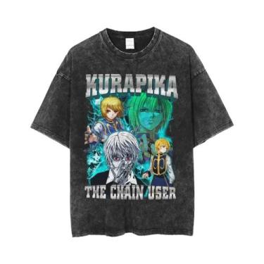 Imagem de Camiseta Masculina Casual Y2K Hunter X Hunter Com Gola Redonda E Manga