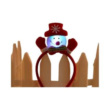 Imagem de Tiara De Rena Com LED Brilhante, Chifres De Papai Noel E Alce, Acessór