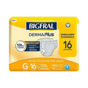 Imagem de FRALDA GERIÁTRICA BIGFRAL DERMA PLUS G 16un, 16, G