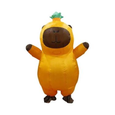 Imagem de Fantasia Inflável De Capivara Marrom Para Adultos, Traje Engraçado Par