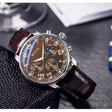 Imagem de Relogio Wokai Pulseira Em Couro Unissex Promoção - Vegas Store, Preto