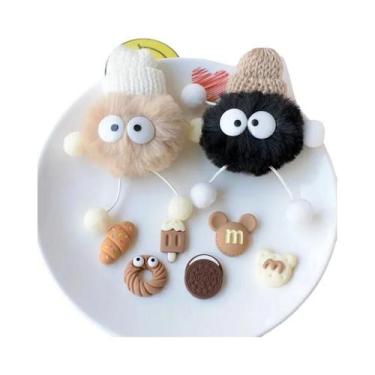 Imagem de Pingentes De Pelúcia Fofos De Soot Sprite Para Crocs E Sandálias  Pres