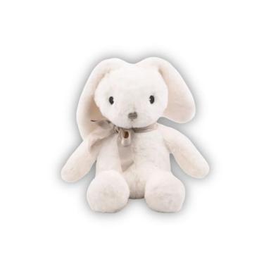 Imagem de Pelúcia Coelho Com Laço Branco e Bege 24cm Cromus