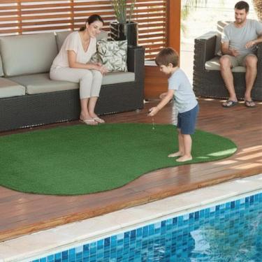 Imagem de Tapete de Grama Sintética em Formato Orgânico 148x198cm 11mm - Tapetes