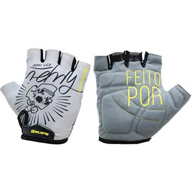 Imagem de Luva Ciclismo Hupi Eco Dedo Curto Bike Brain, Cor: Cinza, Tamanho: G