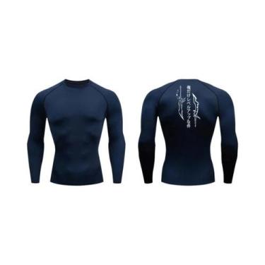 Imagem de Camiseta Masculina De Compressão De Secagem Rápida Com Estampa Dagger 