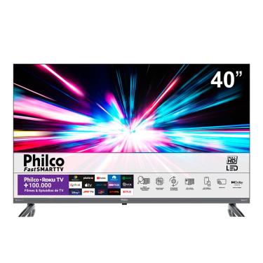 Imagem de Smart TV LED 40" Full HD Philco PTV40E3ERSGB Roku TV com HDMI, USB, Wi-Fi e Dolby Audio