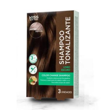 Imagem de Shampoo tonalizante vegano com rapida coloração loiro escuro kny - KIS