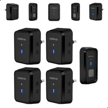 Imagem de Campainha Sem Fio Intelbras CIB 101S Kit 4 Salas Com 4 Receptores Inte