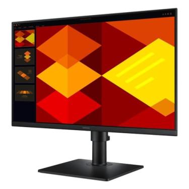 Imagem de Monitor Samsung 24", FHD, ajuste de altura, 100Hz, USB Hub, Display Port, HDMI, Preto, S4