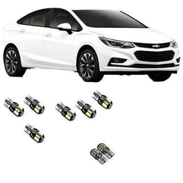 Imagem de Kit Lampadas Led Internas Chevrolet Cruze T10 Branco Branco-frio - GUS